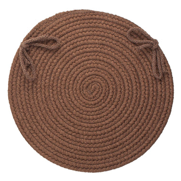Wool Solids Chair Pad - S116 Walnut